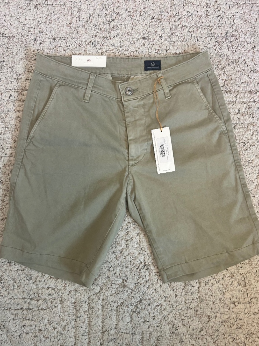 AG Goldschmied The Griffin Men Shorts 29R Olive Cotton Stretch 1166SUDSULDBY
